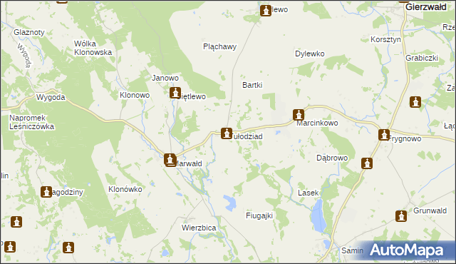 mapa Tułodziad, Tułodziad na mapie Targeo