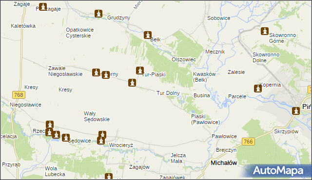 mapa Tur Dolny, Tur Dolny na mapie Targeo