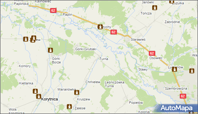 mapa Turna, Turna na mapie Targeo