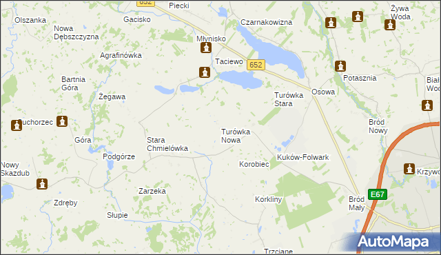 mapa Turówka Nowa, Turówka Nowa na mapie Targeo