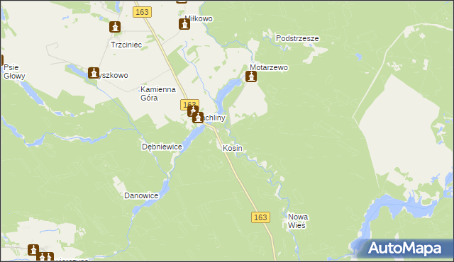 mapa Turze gmina Czaplinek, Turze gmina Czaplinek na mapie Targeo