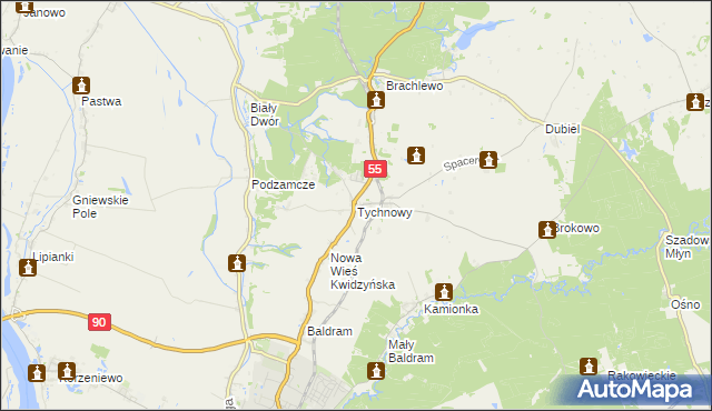 mapa Tychnowy, Tychnowy na mapie Targeo