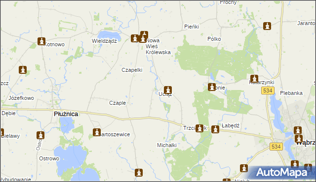 mapa Uciąż, Uciąż na mapie Targeo