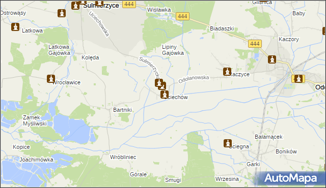 mapa Uciechów gmina Odolanów, Uciechów gmina Odolanów na mapie Targeo