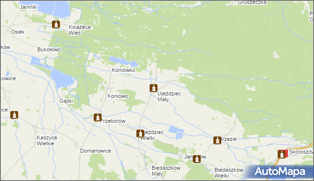 mapa Ujeździec Mały, Ujeździec Mały na mapie Targeo