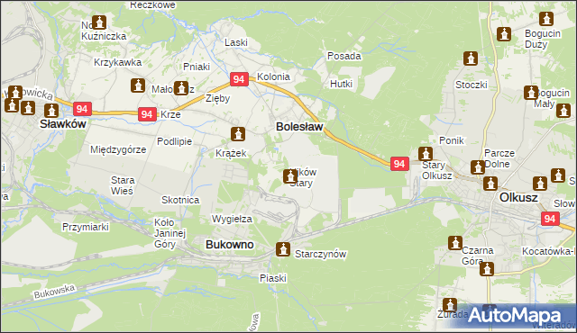 mapa Ujków Stary, Ujków Stary na mapie Targeo