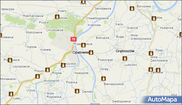 mapa Ujście Jezuickie, Ujście Jezuickie na mapie Targeo