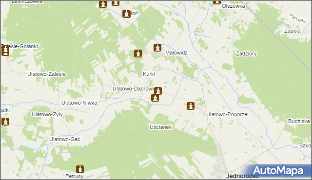 mapa Ulatowo-Słabogóra, Ulatowo-Słabogóra na mapie Targeo