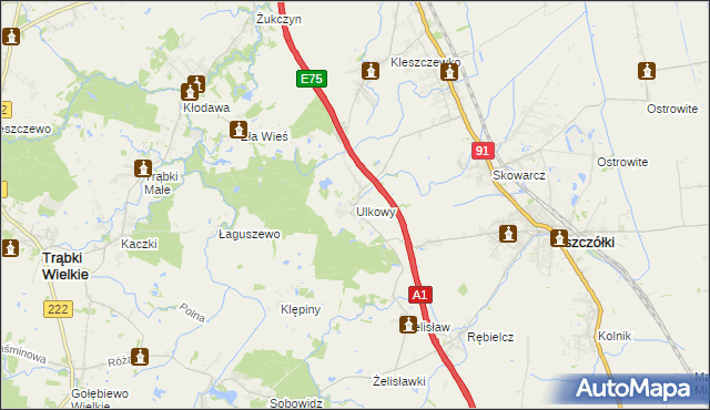 mapa Ulkowy, Ulkowy na mapie Targeo