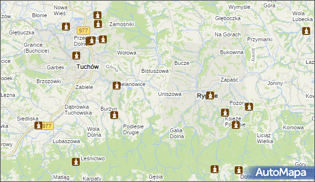 mapa Uniszowa, Uniszowa na mapie Targeo