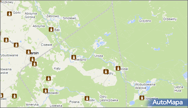 mapa Uroża, Uroża na mapie Targeo