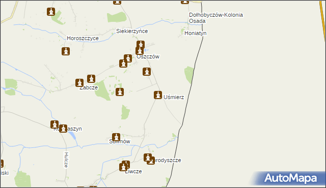 mapa Uśmierz, Uśmierz na mapie Targeo