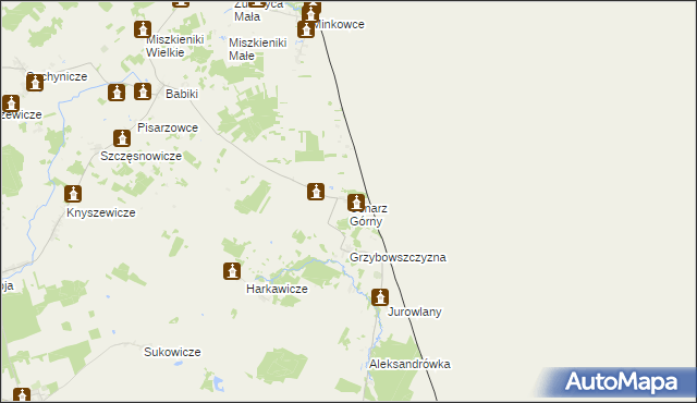 mapa Usnarz Górny, Usnarz Górny na mapie Targeo