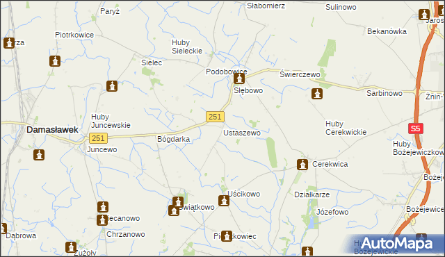 mapa Ustaszewo, Ustaszewo na mapie Targeo