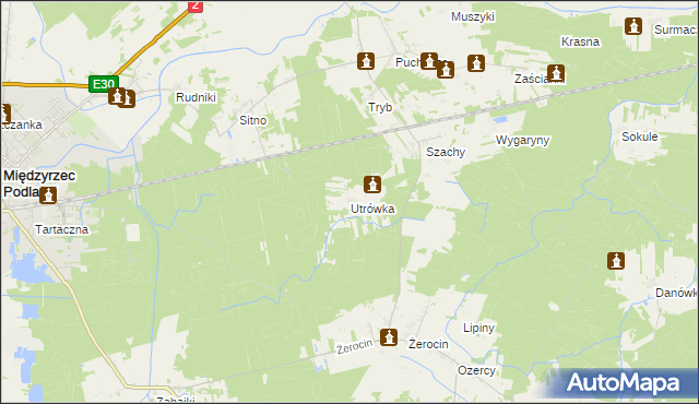 mapa Utrówka, Utrówka na mapie Targeo