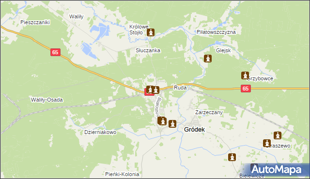 mapa Waliły-Stacja, Waliły-Stacja na mapie Targeo