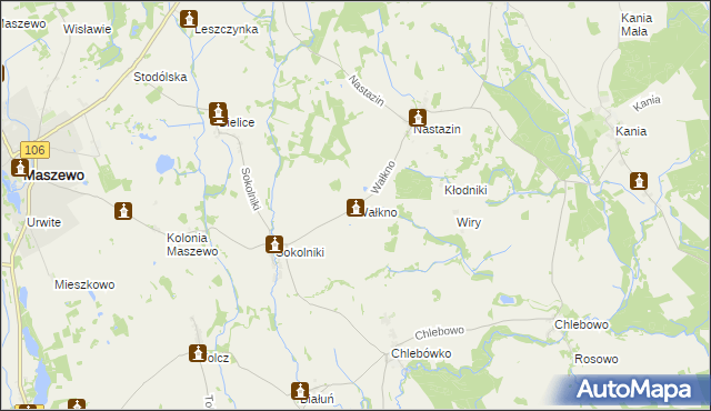 mapa Wałkno, Wałkno na mapie Targeo