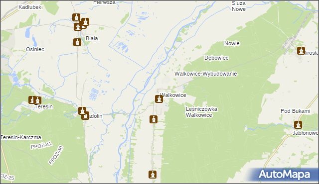 mapa Walkowice, Walkowice na mapie Targeo