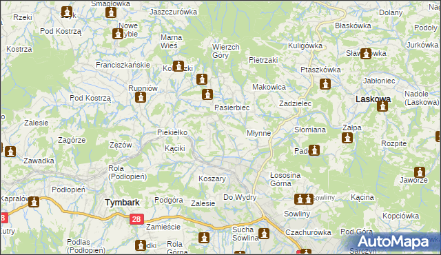 mapa Walowa Góra, Walowa Góra na mapie Targeo