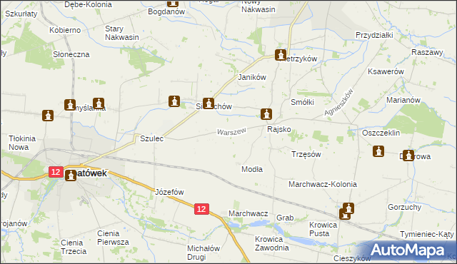 mapa Warszew, Warszew na mapie Targeo