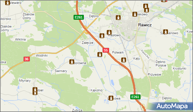 mapa Warszewko, Warszewko na mapie Targeo