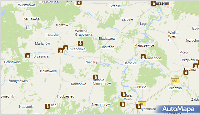 mapa Waszkowskie, Waszkowskie na mapie Targeo