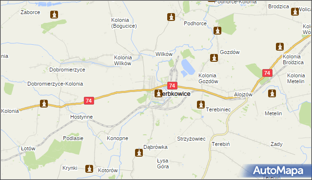 mapa Werbkowice, Werbkowice na mapie Targeo