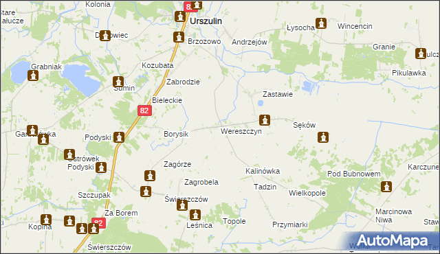 mapa Wereszczyn, Wereszczyn na mapie Targeo