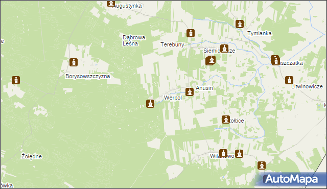 mapa Werpol, Werpol na mapie Targeo