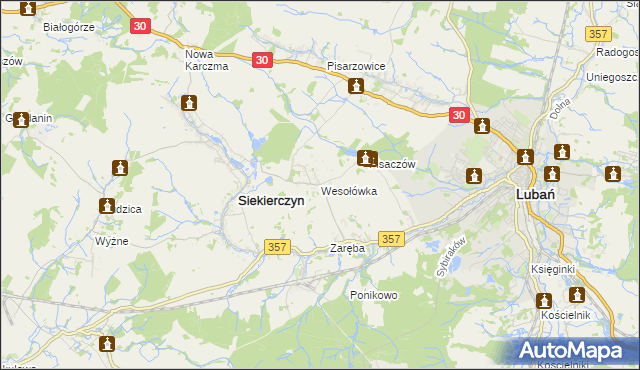 mapa Wesołówka gmina Siekierczyn, Wesołówka gmina Siekierczyn na mapie Targeo