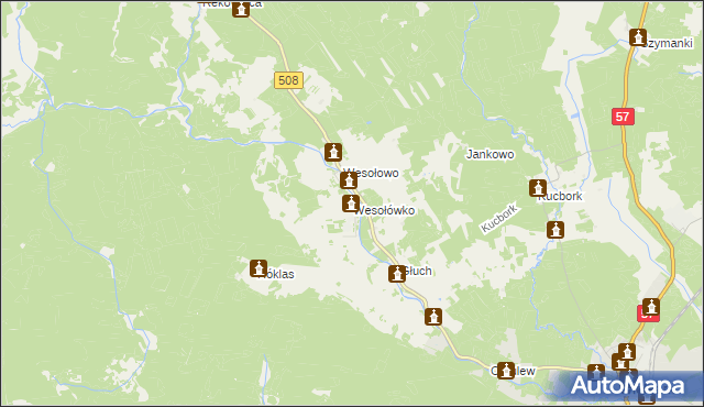 mapa Wesołówko, Wesołówko na mapie Targeo