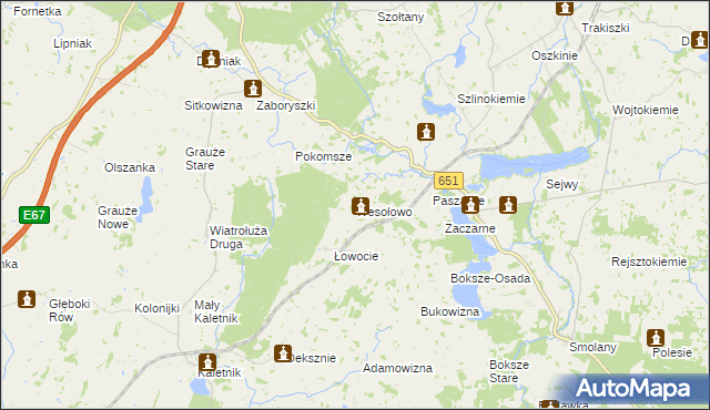 mapa Wesołowo gmina Szypliszki, Wesołowo gmina Szypliszki na mapie Targeo