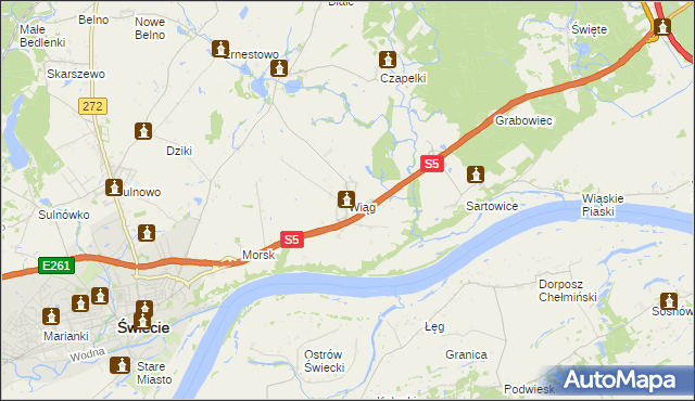 mapa Wiąg, Wiąg na mapie Targeo