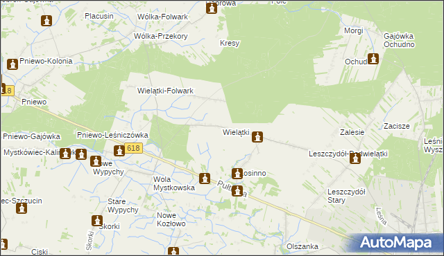 mapa Wielątki, Wielątki na mapie Targeo