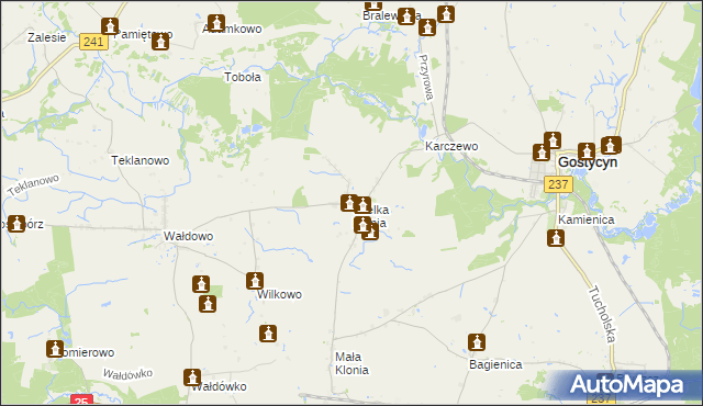 mapa Wielka Klonia, Wielka Klonia na mapie Targeo