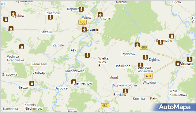 mapa Wielka Wieś B, Wielka Wieś B na mapie Targeo