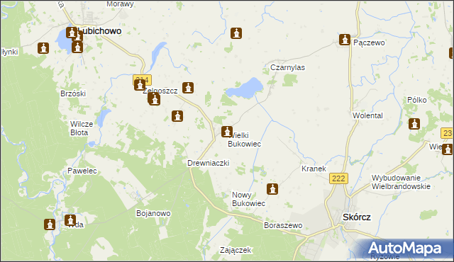 mapa Wielki Bukowiec, Wielki Bukowiec na mapie Targeo