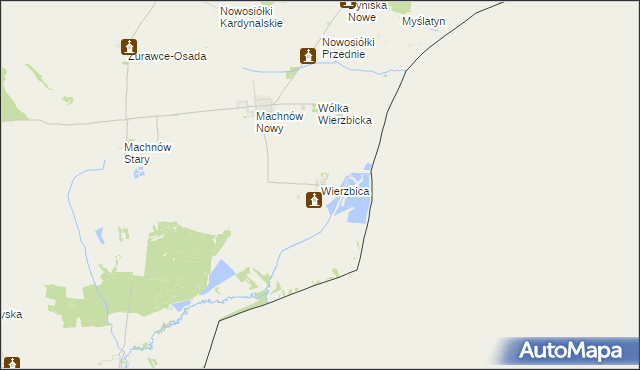 mapa Wierzbica gmina Lubycza Królewska, Wierzbica gmina Lubycza Królewska na mapie Targeo