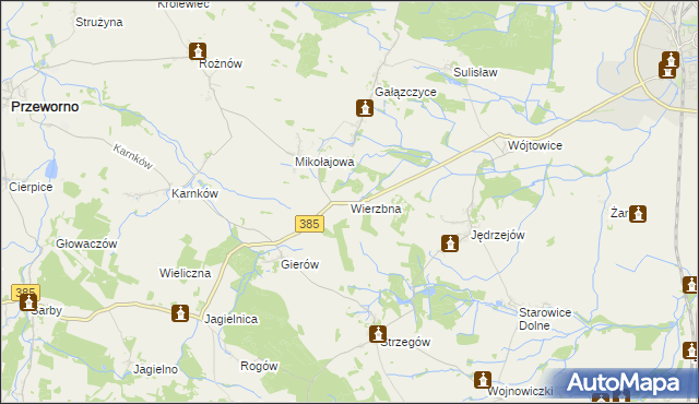 mapa Wierzbna gmina Grodków, Wierzbna gmina Grodków na mapie Targeo