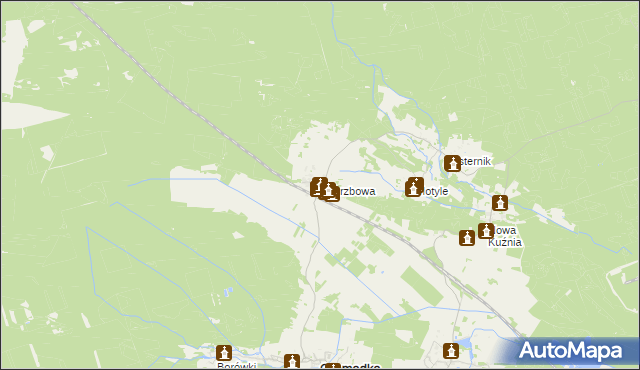 mapa Wierzbowa gmina Gromadka, Wierzbowa gmina Gromadka na mapie Targeo