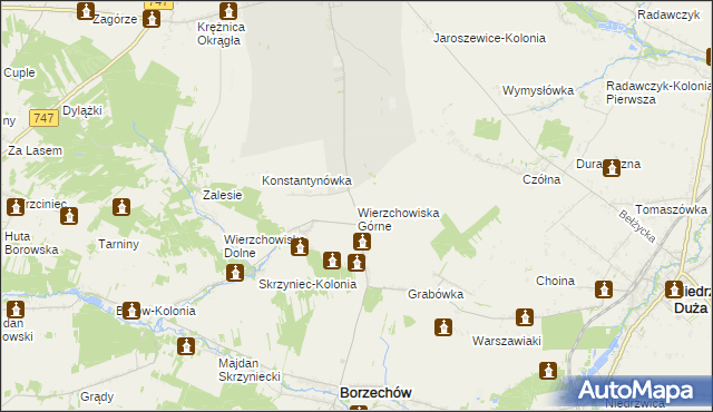 mapa Wierzchowiska Górne, Wierzchowiska Górne na mapie Targeo