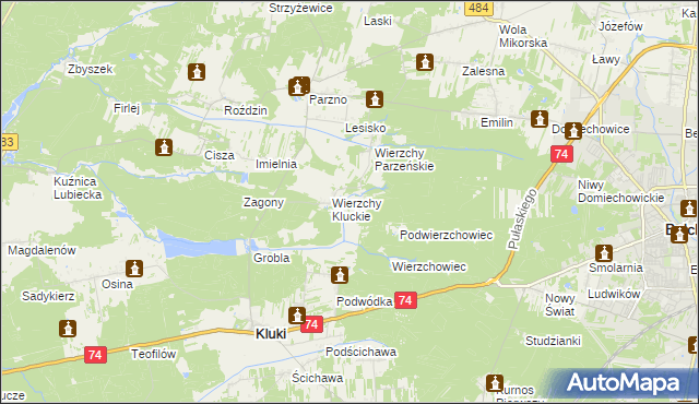 mapa Wierzchy Strzyżewskie, Wierzchy Strzyżewskie na mapie Targeo