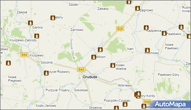 mapa Wiksin, Wiksin na mapie Targeo