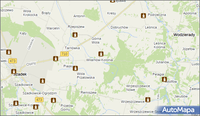 mapa Wilamów-Parcela, Wilamów-Parcela na mapie Targeo