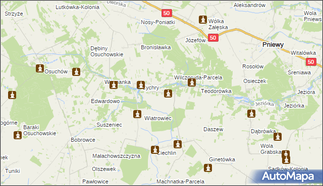 mapa Wilczoruda, Wilczoruda na mapie Targeo