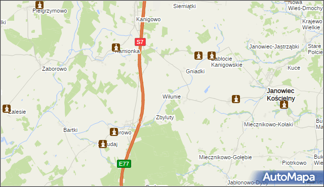 mapa Wiłunie, Wiłunie na mapie Targeo