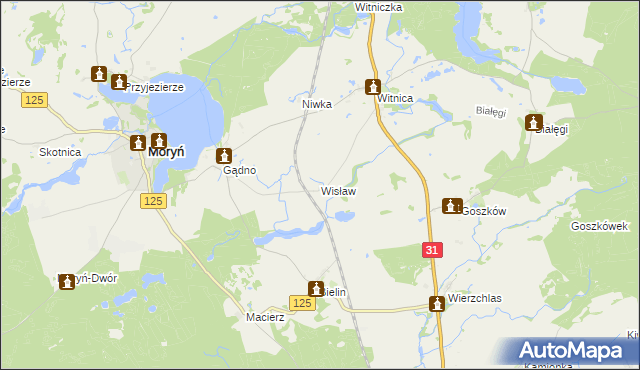 mapa Wisław, Wisław na mapie Targeo