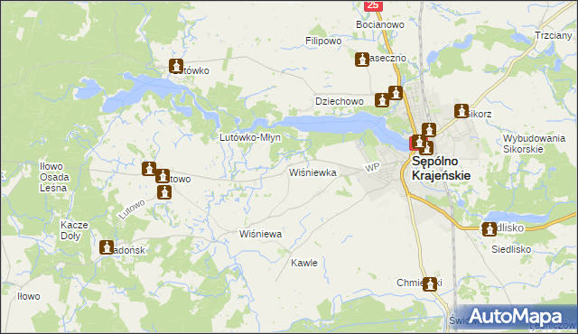 mapa Wiśniewka, Wiśniewka na mapie Targeo