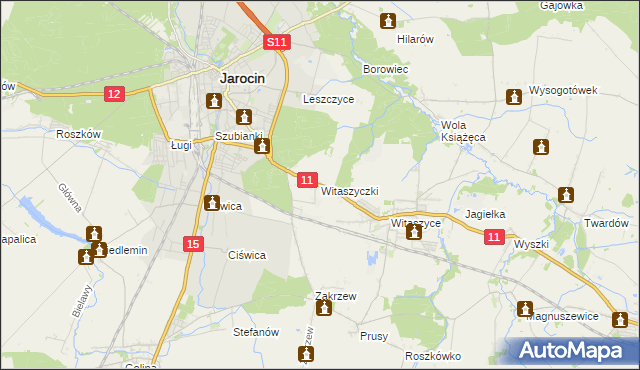 mapa Witaszyczki, Witaszyczki na mapie Targeo