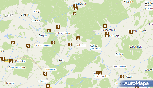 mapa Witoroż, Witoroż na mapie Targeo